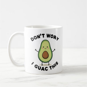 Niedlicher Cartoon Avocado Kaffeetasse