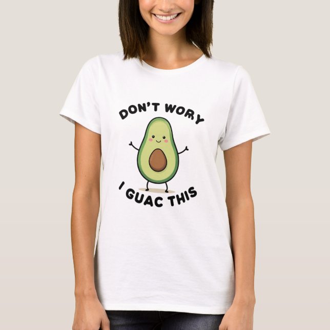 Niedlicher Cartoon Avocado T-Shirt (Vorderseite)