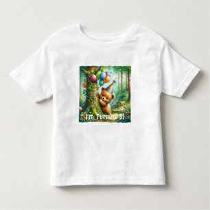 Niedlicher Cartoon Baby Bear Cube Geburtstag Kleinkind T-shirt