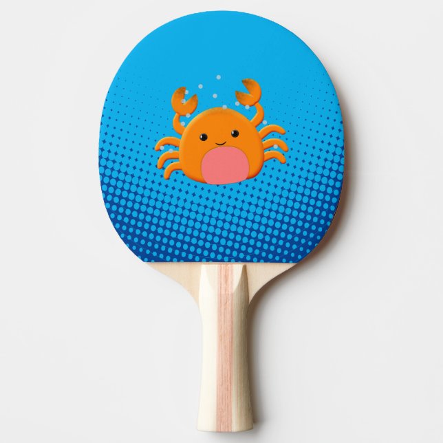Niedlicher Cartoon Baby Crab Blue Ocean Tischtennis Schläger (Vorderseite)