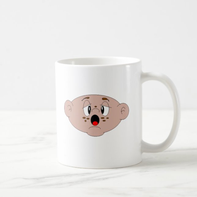 Niedlicher Cartoon Baby Face Kaffee Tasse (Rechts)