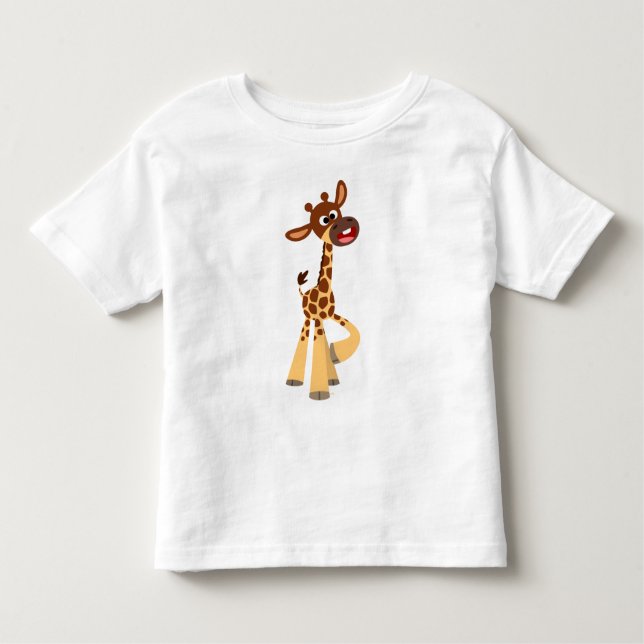 Niedlicher Cartoon Baby Giraffe Children T - Shirt (Vorderseite)