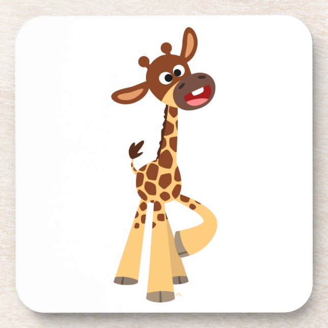 Niedlicher Cartoon Baby Giraffe Untersetzer Set (Vorderseite)