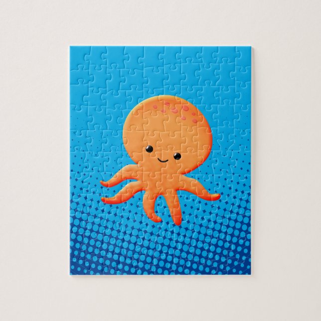 Niedlicher Cartoon Baby Octopus Puzzle (Vertikal)