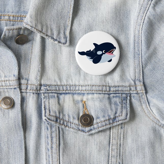 Niedlicher Cartoon Baby Orca Button (Beispiel)