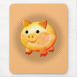Niedlicher Cartoon Baby Pig Painting Mousepad