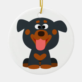 Niedlicher Cartoon Baby Rottweiler Ornament