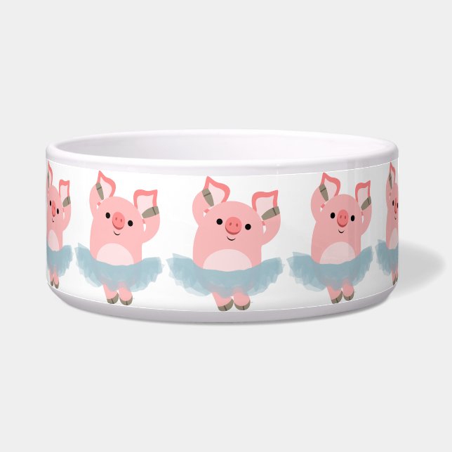 Niedlicher Cartoon Ballerina Pig Bowl Napf (Links)
