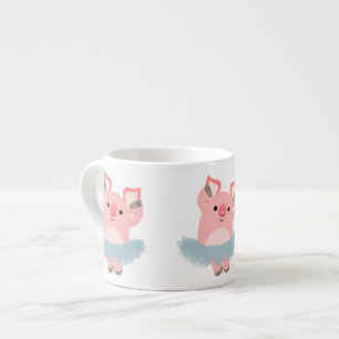 Niedlicher Cartoon Ballerina Pig Espresso Tasse