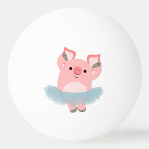 Niedlicher Cartoon Ballerina Pig Pong Ball Tischtennisball