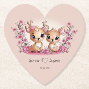 Niedlicher Cartoon Bambi Liebhaber Herzenslust Val Untersetzer
