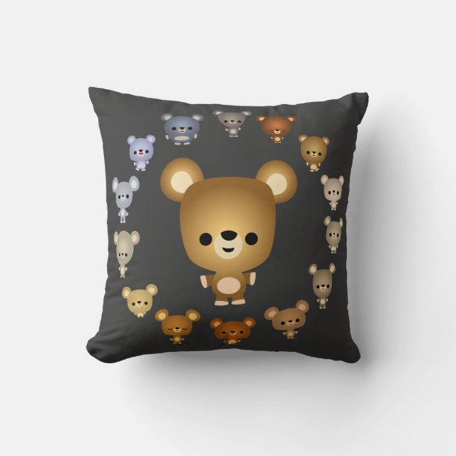 Niedlicher Cartoon Bär Babies Pillow Kissen (Vorderseite)