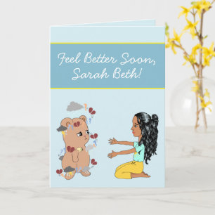Niedlicher Cartoon Bär wird bald gut für Freundesk Karte