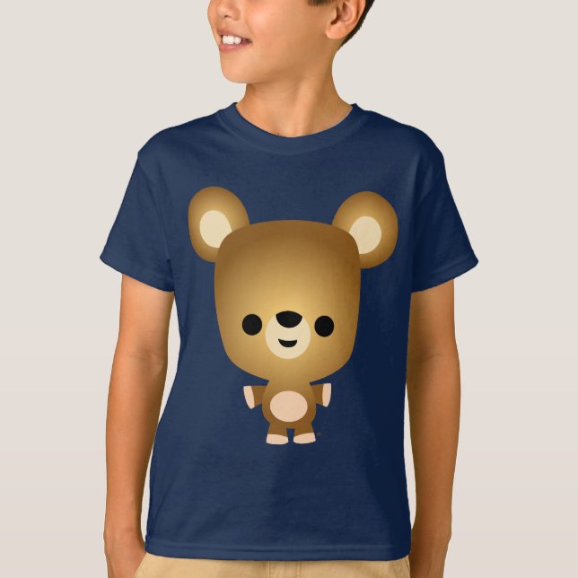 Niedlicher Cartoon Bärenkuppe Kinder T - Shirt (Vorderseite)