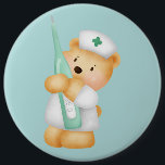 Niedlicher Cartoon Bärenkurse  Button<br><div class="desc">Bärenknopf</div>