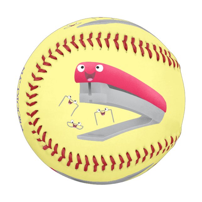 Niedlicher Cartoon Baseball (Vorderseite Links)