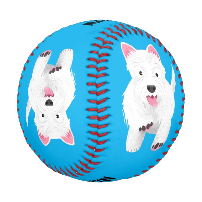 Niedlicher Cartoon Baseball (Schrägansicht)