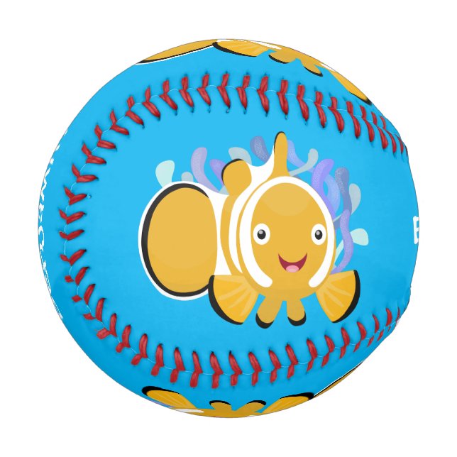 Niedlicher Cartoon Baseball (Vorderseite Links)