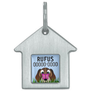 Niedlicher Cartoon Beagle Hunde-Tags - Haus Tiermarke