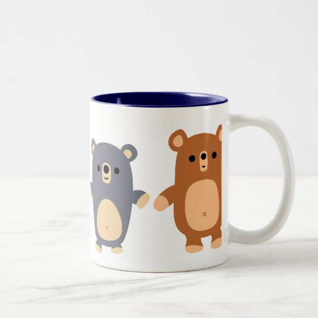 Niedlicher Cartoon Bears 1 Tasse (Rechts)