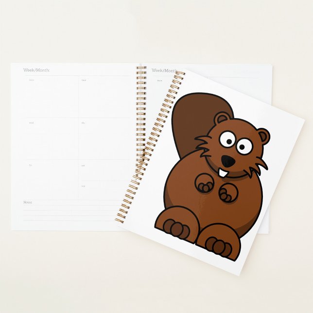 Niedlicher Cartoon Beaver Funny Woodland Tier Planer (Von Creator hochgeladen)