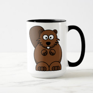 Niedlicher Cartoon Beaver Funny Woodland Tier Tasse