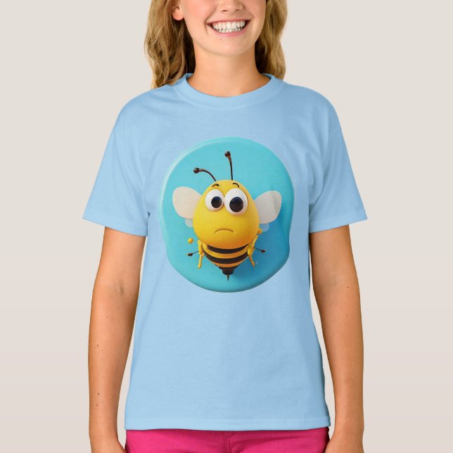 Niedlicher Cartoon Bee T-Shirt (Vorderseite)