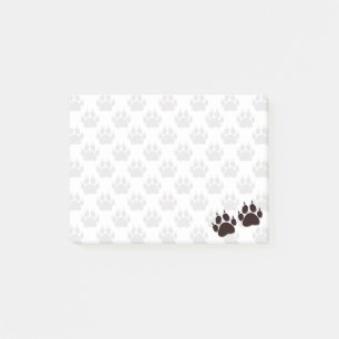 Niedlicher Cartoon Black Kitty Paw Prints Post-it Klebezettel