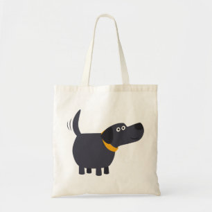 Niedlicher Cartoon Black Labrador Bag Tragetasche