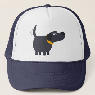 Niedlicher Cartoon Black Labrador Hat Truckerkappe