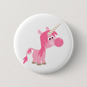 Niedlicher Cartoon Blase Gum Unicorn Button Abzeic