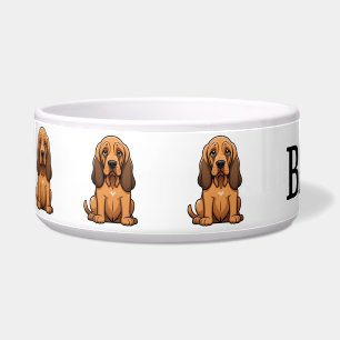 Niedlicher Cartoon Bloodhound personalisieren Napf