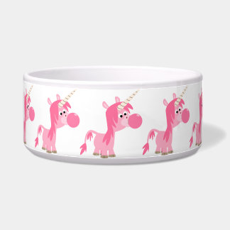 Niedlicher Cartoon Blubble Gum Unicorn Pet Bowl Napf