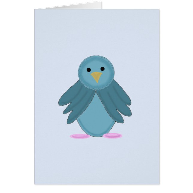 Niedlicher Cartoon Blue Bird (Vorne)