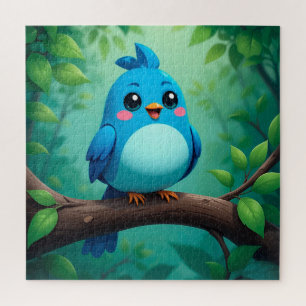 Niedlicher Cartoon Blue Bird Puzzle