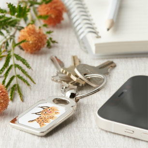 Niedlicher Cartoon Bobcat Schlüsselanhänger