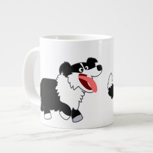 Niedlicher Cartoon Border Collie Jumbo Tasse