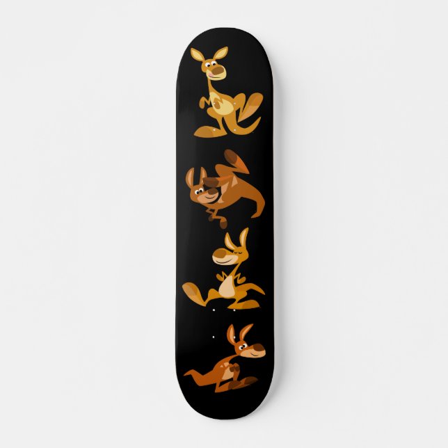 Niedlicher Cartoon Bouncy Kangaroos Skateboard (Vorne)