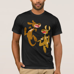 Niedlicher Cartoon Bouncy Kangaroos T - Shirt