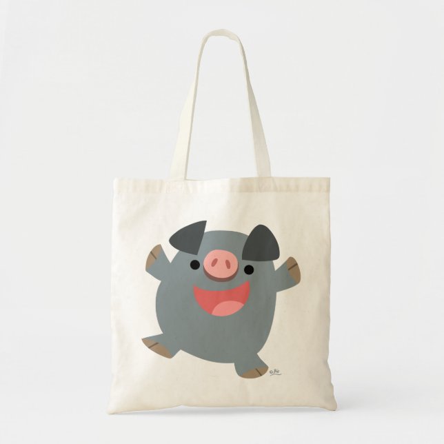 Niedlicher Cartoon Bouncy Pig Bag Tragetasche (Vorne)