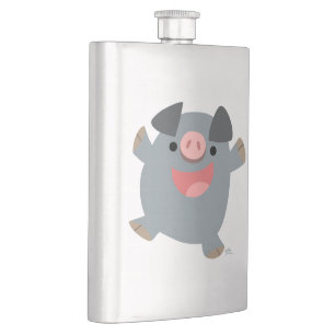 Niedlicher Cartoon Bouncy Pig Classic Flasche Flachmann
