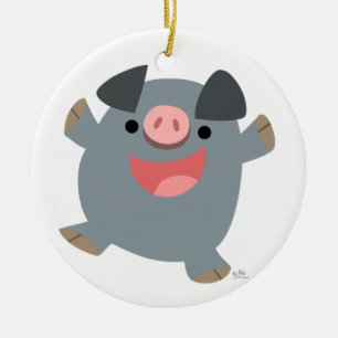 Niedlicher Cartoon Bouncy Pig Ornament