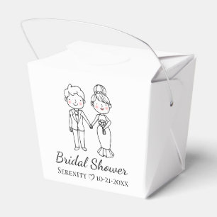 Niedlicher Cartoon Bridge Groom Brautparty Geschenkschachtel