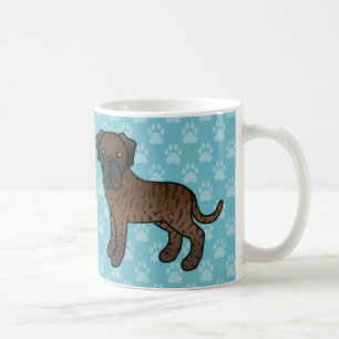 Niedlicher Cartoon Brindle Old English Mastiff Hun Tasse