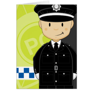 Niedlicher Cartoon-Briten-Polizist