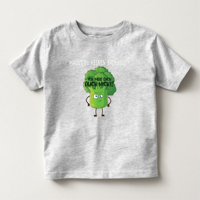 Niedlicher Cartoon Broccoli Sie mögen kein Broccol Kleinkind T-shirt (Vorderseite)