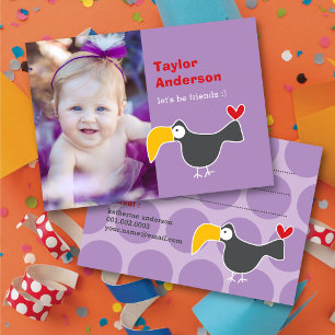 Niedlicher Cartoon Brown Monkey Foto Kid's Play Da Telefonnummerkarte