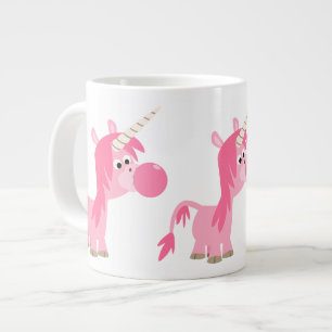 Niedlicher Cartoon Bubble Gum Unicorn Jumbo Tasse