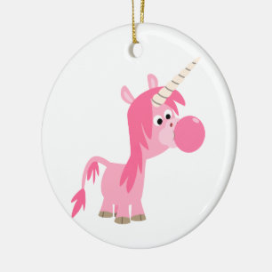 Niedlicher Cartoon Bubble Gum Unicorn Ornament