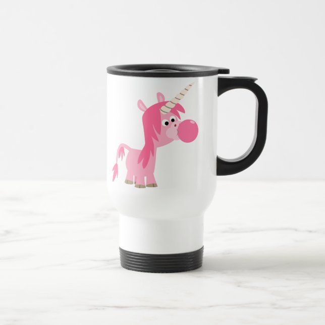 Niedlicher Cartoon Bubble Gum Unicorn Tasse (Rechts)